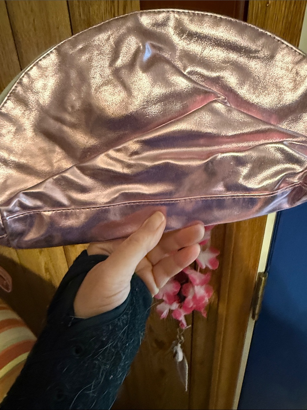 Metallic Pink Women’s Clutch Bag